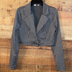 Fashion Nova 3 Piece Houndstooth Skirt Set